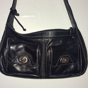 Black Leather Shoulder Bag